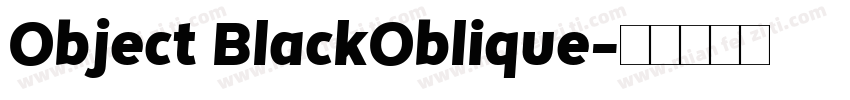 Object BlackOblique字体转换